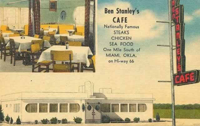 Ben Stanley's Cafe, one mile south of Miami, Oklahoma, on Hiway 66